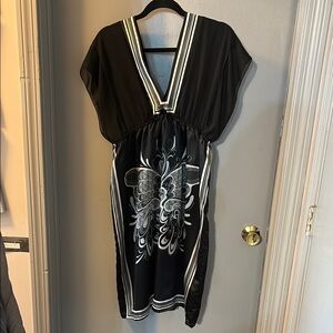 Elegant Black and White Dress